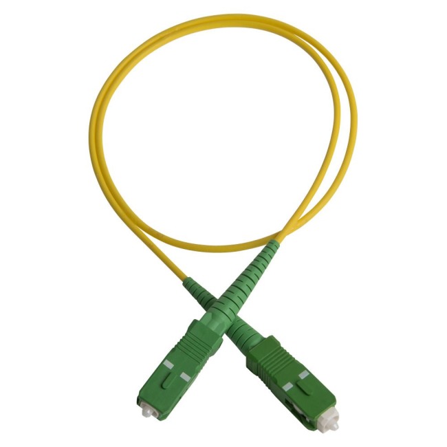 Patch cord, SC/APC-SC/APC, 9/OS2/2000, yellow