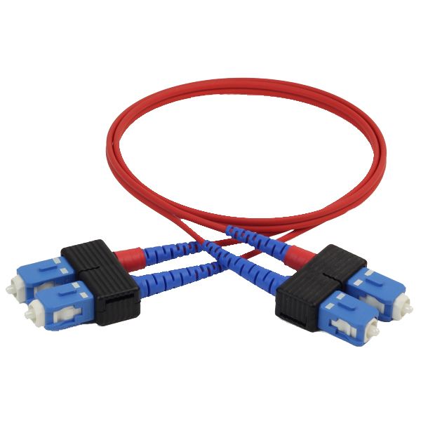 Duplex patch cord, SC/PC-SC/PC, 9/OS2/2000, red