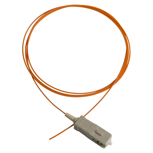 SC, Fiber optic Pigtail, 50/OM2/900, 1.5 m, orange