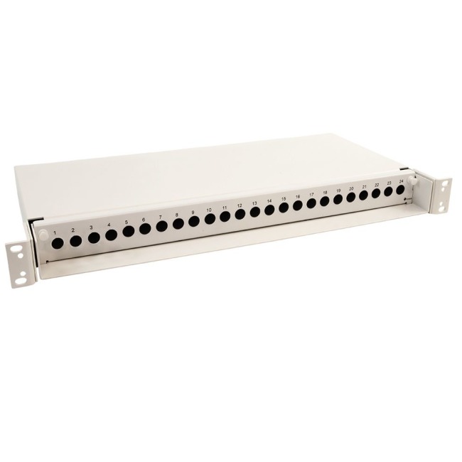 Fiber optic patch Panel 1U, 24 hole ST/FC