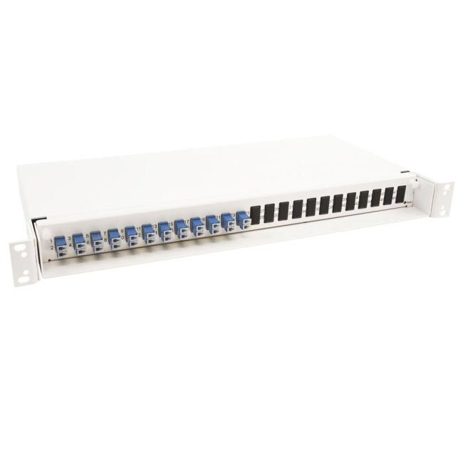 24 fiber MPO to LC Breakout Fiber Patch Panel, OS2, A1