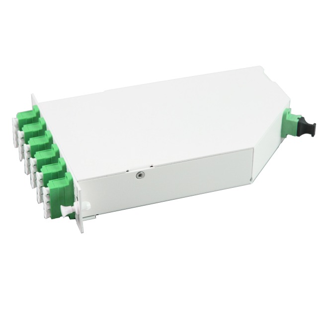 12 fiber MPO to LC/APC Breakout Fiber Optic Cassette, OS2, B1