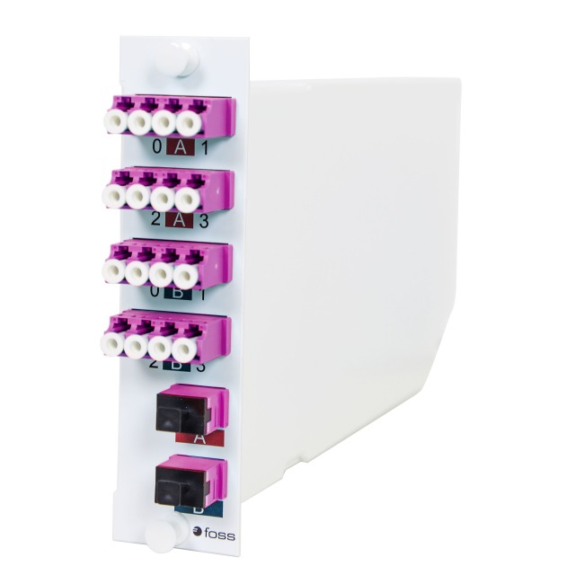 20 fiber MPO to LC Breakout Fiber Optic Cassette, OM4, A