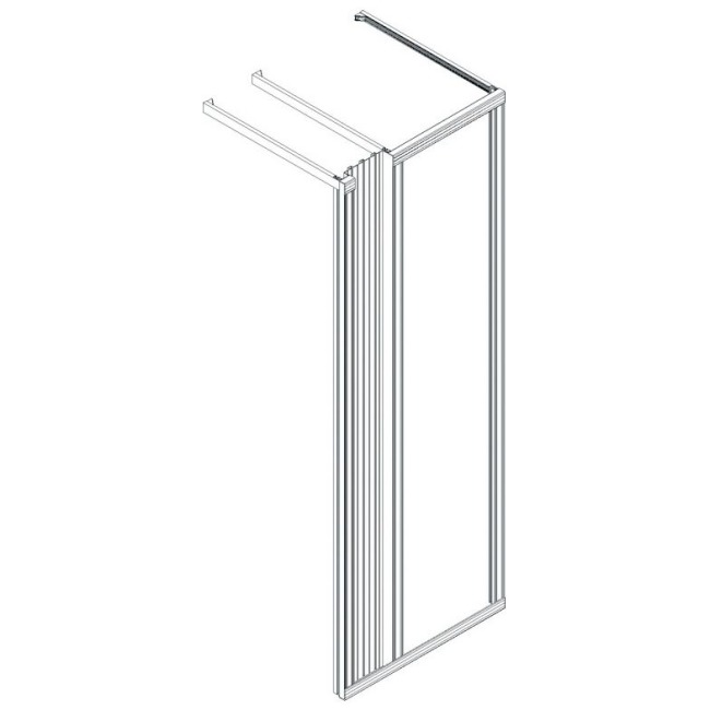 Flexi Rack, 1x19", B789xH1800xD700, 1 vert guide V, wall mon