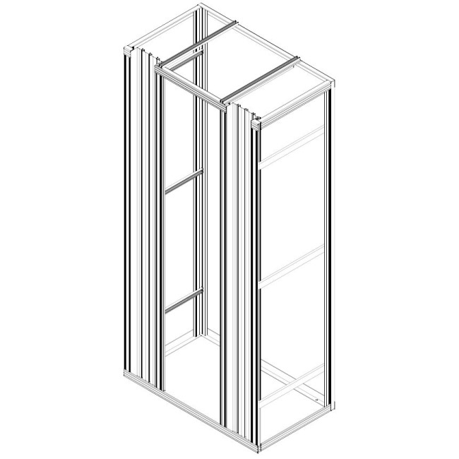 Open Frame Rack 19", B789xD600, 2x organizers