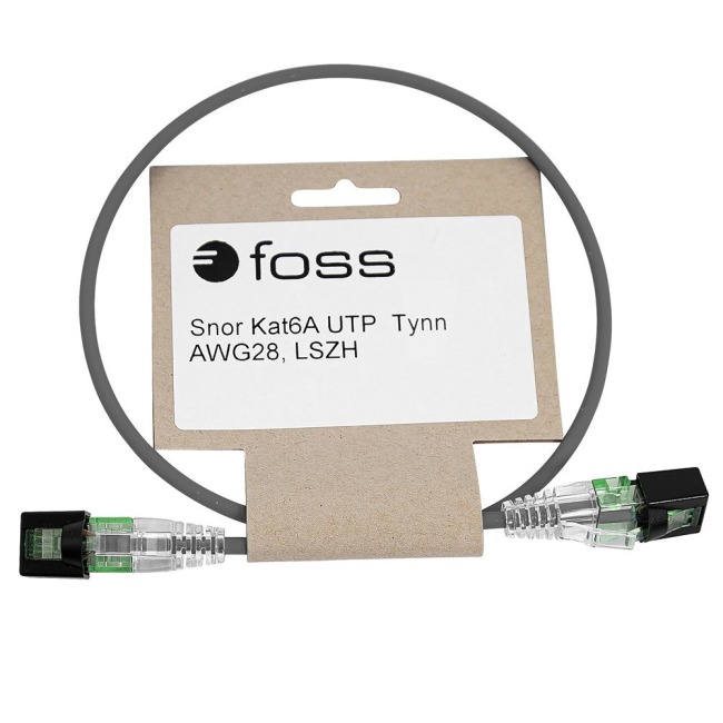 Patch cable Cat6A UTP EasyConnect Slim, AWG28, LSZH Grey