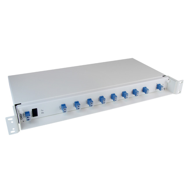 8+1 channel CWDM, Fiber optic patch pane 1U, LC/PC