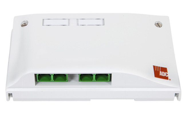 Fibre optic wall outlet, 2 SC/APC DPX, SM