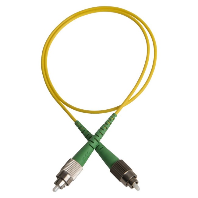 Patch cord, FC/APCR-FC/APCR, 9/OS2/2000, yellow