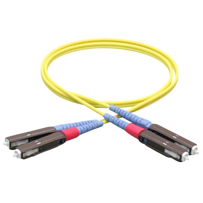 Duplex patch cord, MU/PC-MU/PC, 9/OS2/2000, yellow