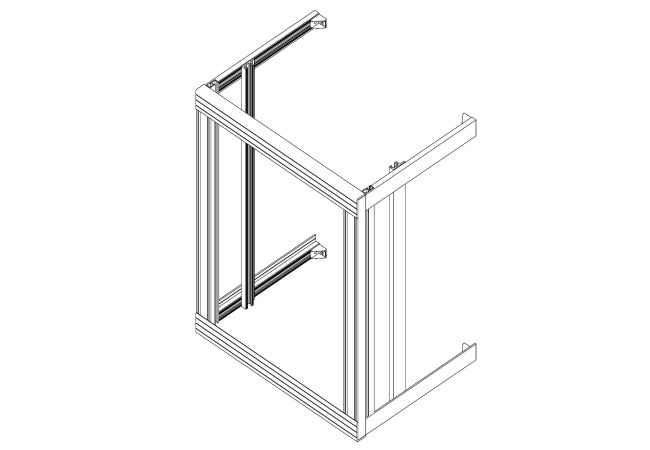 Open Frame wall mounted Fiber optic Server Rack 19", B550xH600xD400