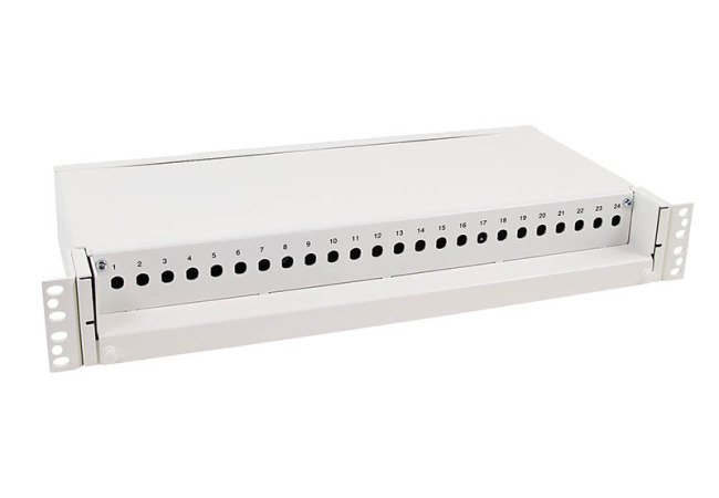Fiber optic patch Panel 1.5U, 24 holes ST/FC