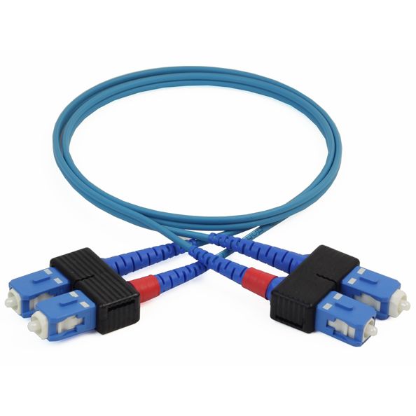 Duplex patch cord, SC/PC-SC/PC, 9/OS2/2000, blue