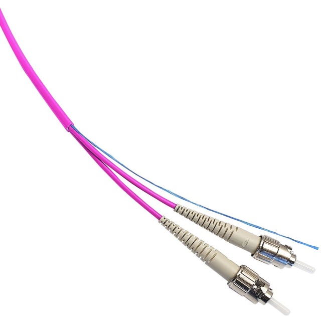 Duplex patch cord, Break-out, SC-SC, 50/OM4/3x5, purple