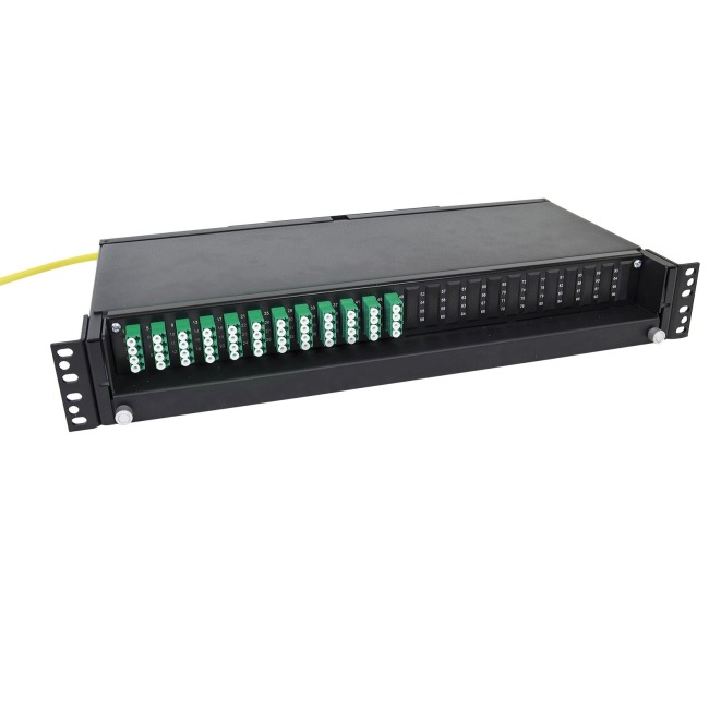 Panel FP75 PRO svart, 48 LC/APC, 9/125, QXXI Compact
