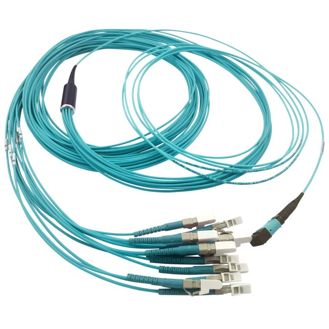 MPO Fan-out fiber optic cables 24 x OM3 I/P MPOF - LC, 1.0+1.0m