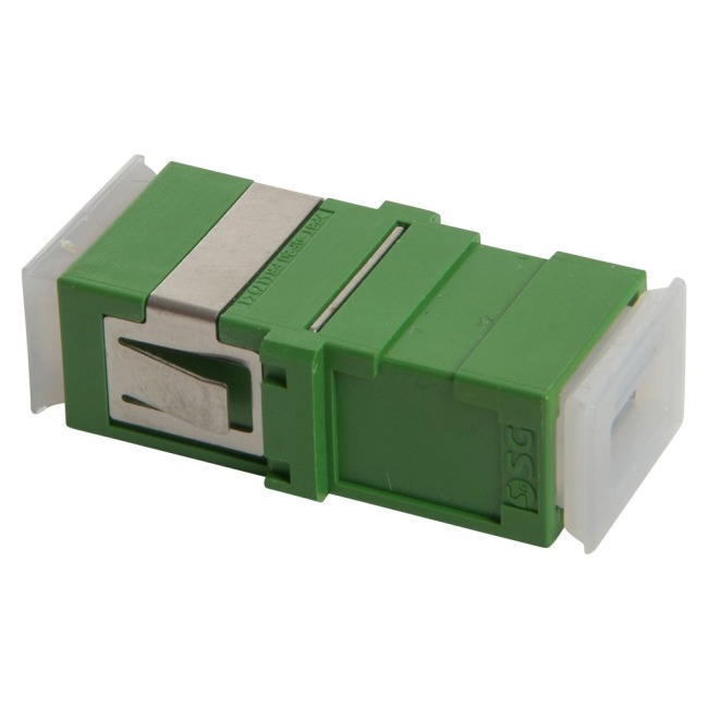 Fiber optic Adapter, SC/APC SPX, FL, green