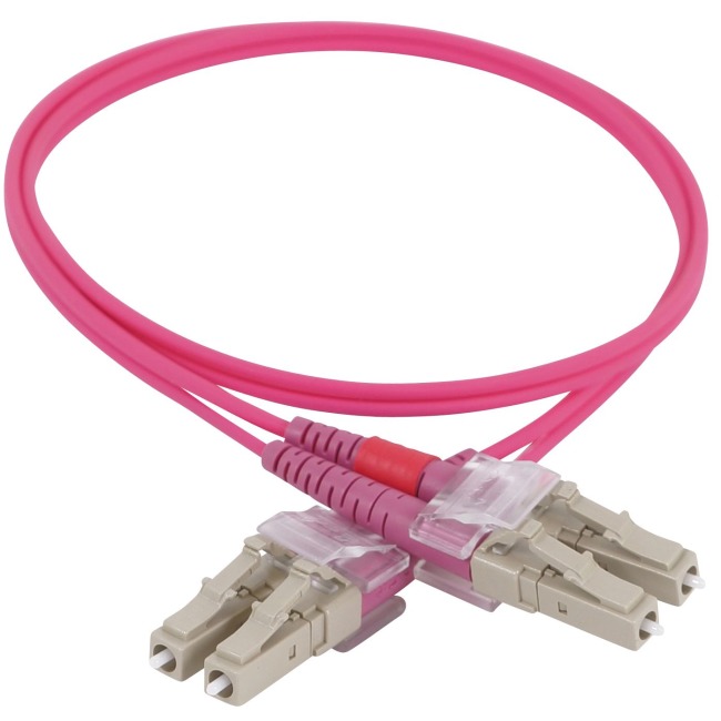 Duplex patch cord, LC-LC, 50/OM4/2000, purple