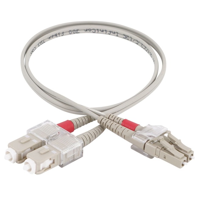 Duplex patch cord, SC-LC, 62.5/OM1/2000, grey