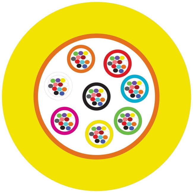 Fiber optic cables G24-9/OS2 QXAI HD-I, yellow