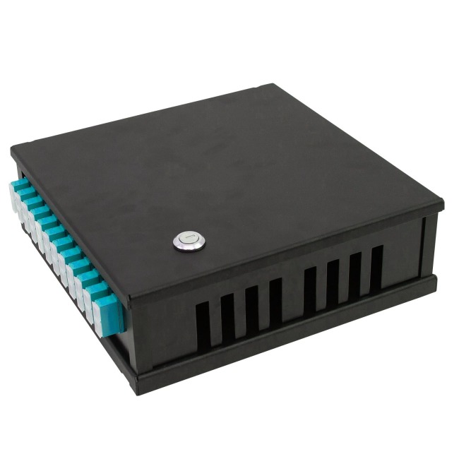Wall box Flexi 12 Black, SC, Pigtails, 50/OM4
