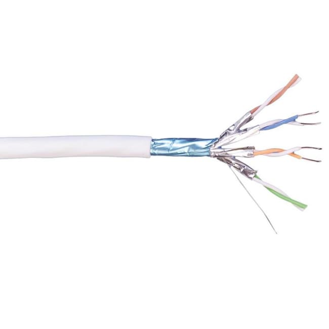 Kabel Cat7  F/FTP XG  NET LSZH Hvit, rull 500m