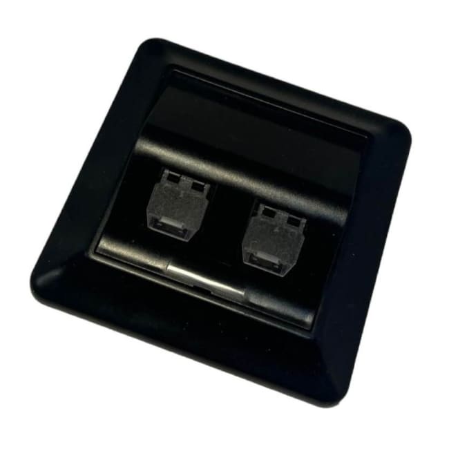 Vegguttak tomt (3 plast deler), Sort matt, 2x keyst. 84x84