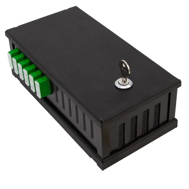 Veggboks Flexi 11 svart, SC/APC, Adapter, 9/OS2