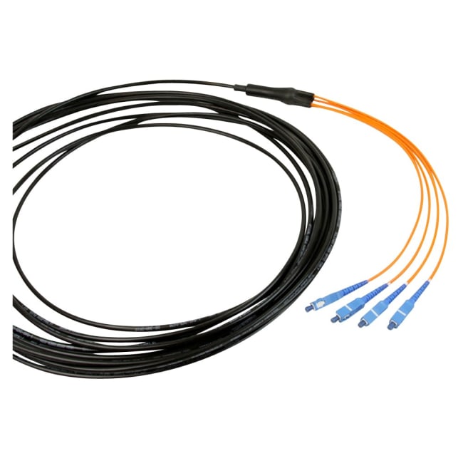 4-fiber feltkabel, 62.5/125, SC-SC