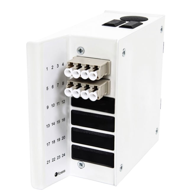 Veggboks DIN MINI, 8 LC fiberhaler, OM2