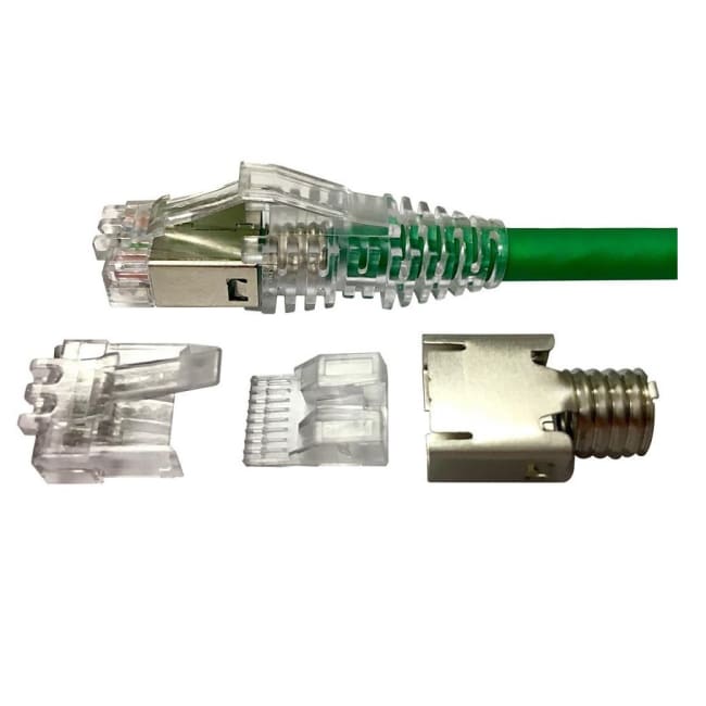 MOD.PLUG 8P  CAT6 STP 5,7-7,0mm, RUND Strand/Solid, 100 stk.