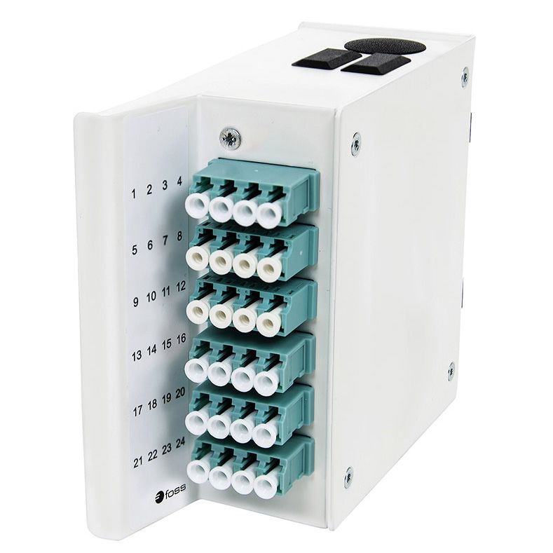 24 fiber MPO to LC Breakout, Fiber optic Distribution box, OM3, A2 Foss AS