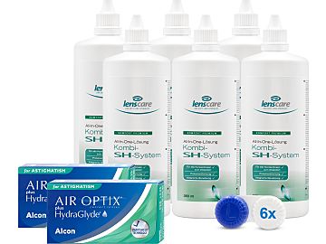 AIR OPTIX plus HydraGlyde for Astigmatism Kombi-SH-System 6er Set von Alcon