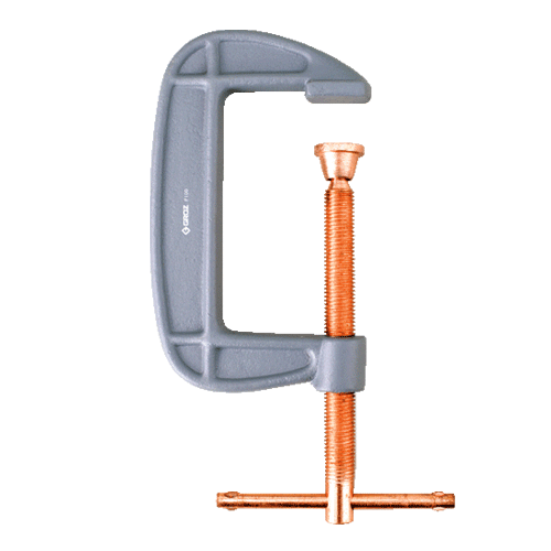 CLAMP G 150MM H/D GROZ HEAVY DUTY COPPER PLATED SPINDLE Fowkes Bros