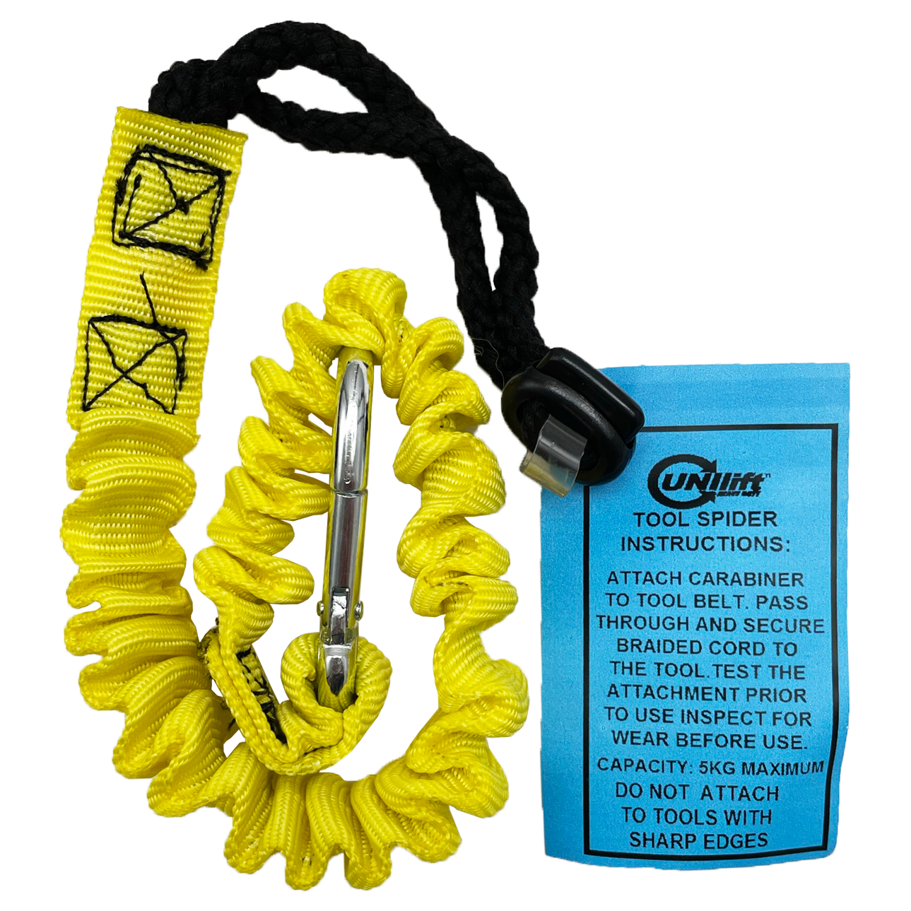 TOOL LANYARD WITH SNAP HOOK 5KG (MAX) ELASTICATED TOOL SPIDER/LANYARD