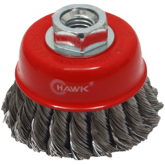 WIRE CUP BRUSH KNOT 65 X 14 X 2.0 HAWK - 0.50MM WIRE- THREAD M14