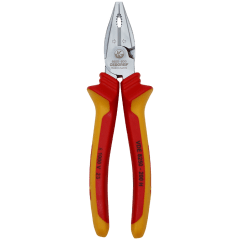 PLIER SIDE CUTTER 200MM VDE GED - RED/YELLOW HANDLE | Fowkes Bros