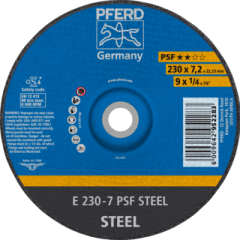 GRINDING DISC S/S 230 X 7.0 SG PFERD - DWS - FOR STAINLESS STEEL
