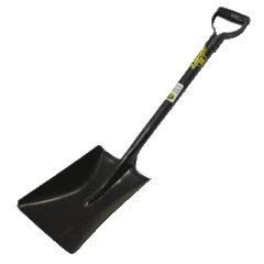 SHOVEL RND 260X600MM MB4 STEEL LASHER - STEEL SHAFT - METAL HILT