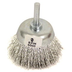 Braided cup brush, 150 mm, 14 thread, Spanish, JAZ, model TT1501KM14