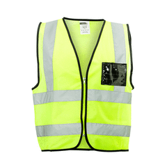 VEST REFLECTIVE ZIP LIME 5XL - ZIP (ID POUCH) | Fowkes Bros