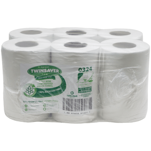 PAPER HAND TOWEL ROLL 210MM X 140M - 1 PLY - SOLD PER ROLL (6 PER