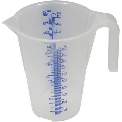 OIL MEASURE 1 L PLASTIC JUG PRESSOL - TRANSPARENT - GRAD 10ML