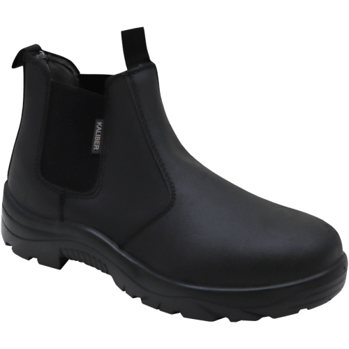 SAFETY BOOT 11 BLACK CHELSEA KALIBER STEEL TOE CAP (OIL RESIST