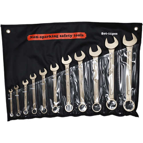 SPANNER SET COMB 8-32MM NON SPARK - 11 PIECE - CHROME VANADIUM
