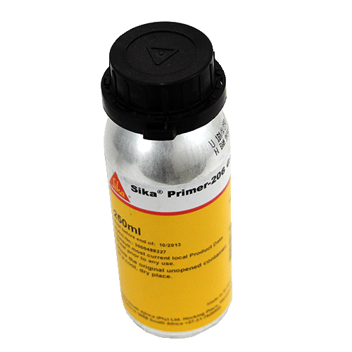 SIKAFLEX PRIMER 206 250ML (6) - FOR GLASS, PLASTIC, METAL, S/S, GRP