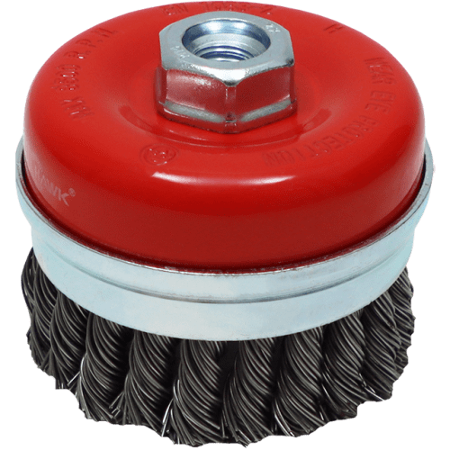 WIRE CUP BRUSH KNOT 125 X 14 X 2.0 HAWK - 0.80MM WIRE- THREAD M14