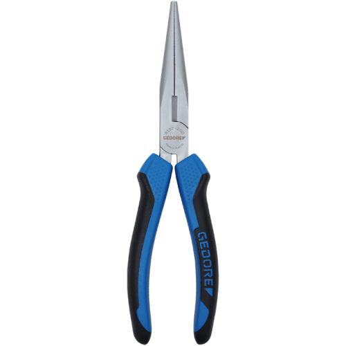 PLIER LONG NOSE 200MM STD GED - BLACK/BLUE HANDLE | Fowkes Bros