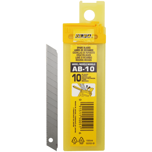 Olfa AB-10S 9 mm Replacement Stainless Blades - 10 Pack