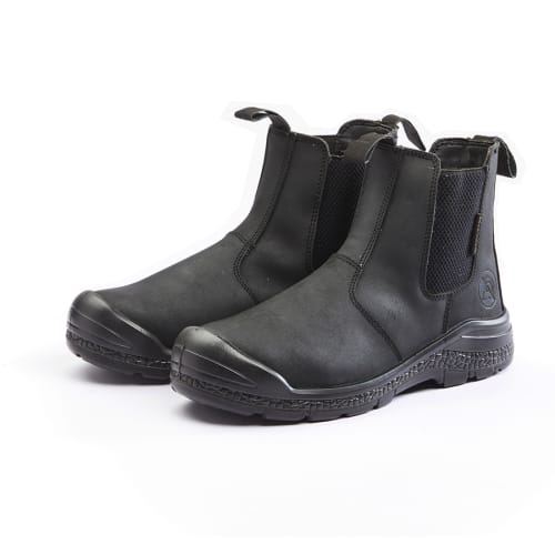 SAFETY BOOT 9 BLACK CHELSEA DROMEX - STC - CRAZY HORSE FULL GRAIN